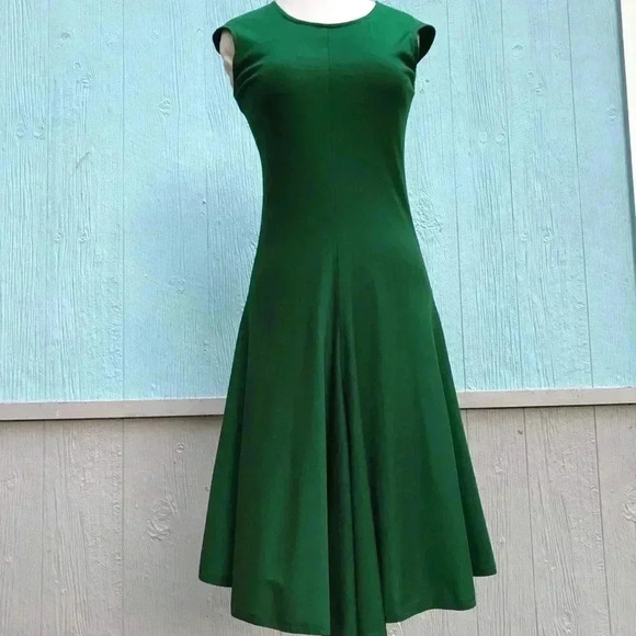 Vintage Foxy Lady 70s Disco queen green dress-L - Picture 4 of 11
